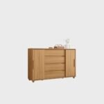 Cômoda 2 Portas Correr 4 Gavetas Evidenza - Lar Sereno - Imagem 4